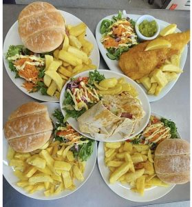 Airport Diner Enniskillen plates of brunch food