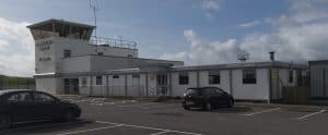 Airport Diner Enniskillen front view of restaurant and Control tower